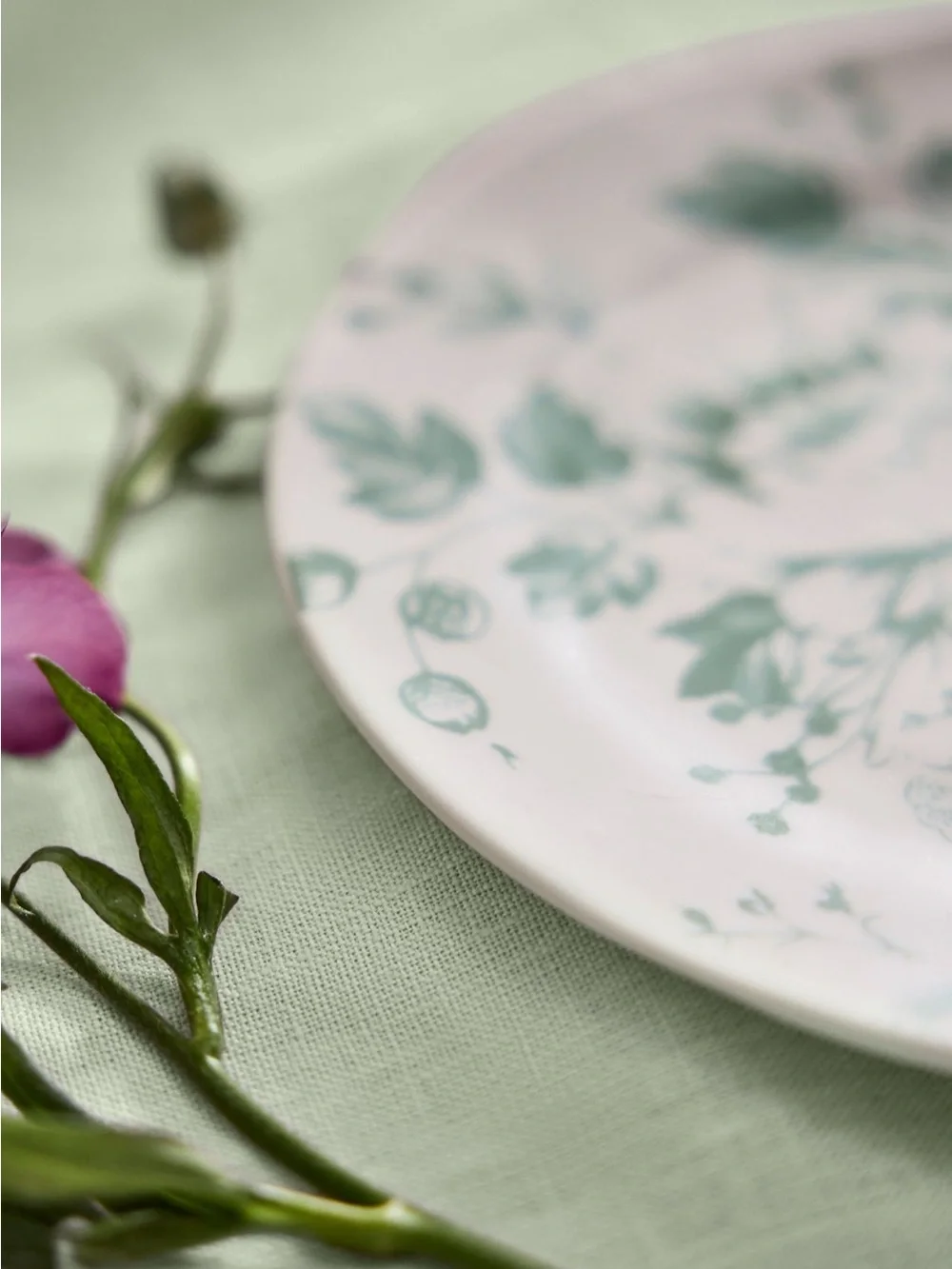 Anthropologie Blooming Transferware Side Plate